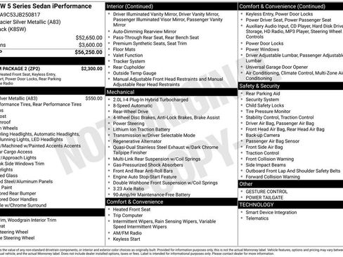 Used 2018 BMW 530e w/ Premium Package 2 image 29