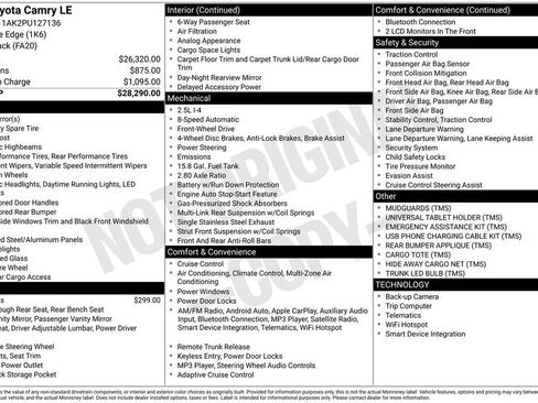 Used 2023 Toyota Camry LE image 55