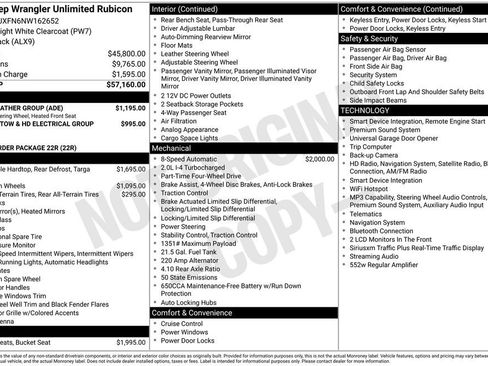 Used 2022 Jeep Wrangler Unlimited Rubicon w/ Cold Weather Group AWD/4WD image 2