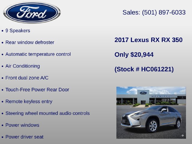 Used 2017 Lexus RX 350 FWD w/ Accessory Package image 12