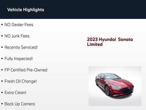 Used 2023 Hyundai Sonata Limited FWD image 55