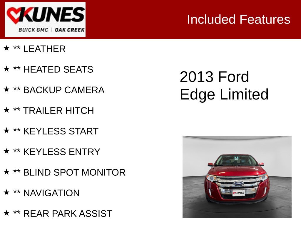 Used 2013 Ford Edge Limited w/ Class II Trailer Tow Pkg AWD/4WD image 2