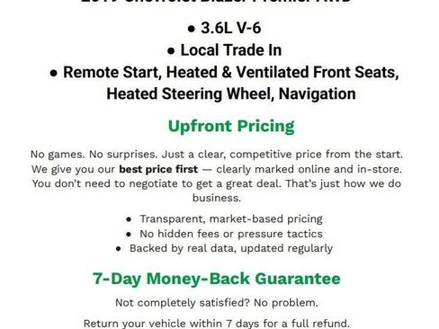 Used 2019 Chevrolet Blazer Premier w/ Sun and Wheels Package AWD/4WD image 2