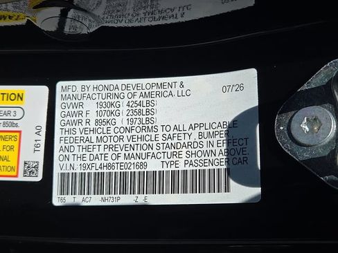 New 2026 Honda Civic Sport image 9