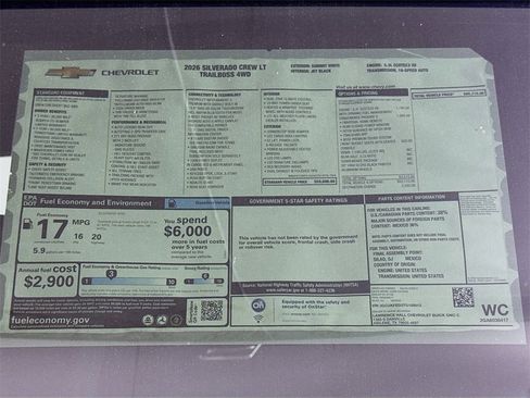 New 2026 Chevrolet Silverado 1500 LT Trail Boss w/ Convenience Package II image 20