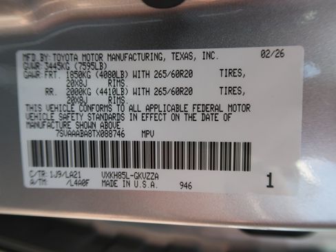 Used 2026 Toyota Sequoia Platinum AWD/4WD image 52
