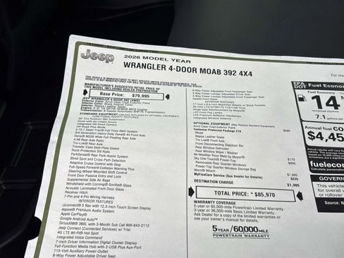 New 2026 Jeep Wrangler Unlimited Rubicon 392 image 8