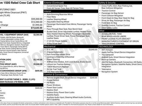 Used 2024 RAM 1500 Rebel w/ Rebel Level 1 Equipment Group AWD/4WD image 36