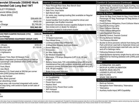 New 2026 Chevrolet Silverado 2500 W/T w/ Snow Plow Prep/Camper Package AWD/4WD image 3