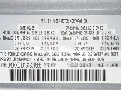 Used 2025 MAZDA CX-90 3.3 Turbo w/ Premium Plus Pkg AWD/4WD image 48