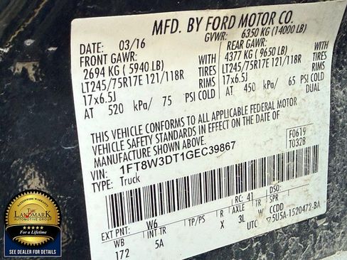 Used 2016 Ford F350 Lariat w/ Lariat Ultimate Package image 5