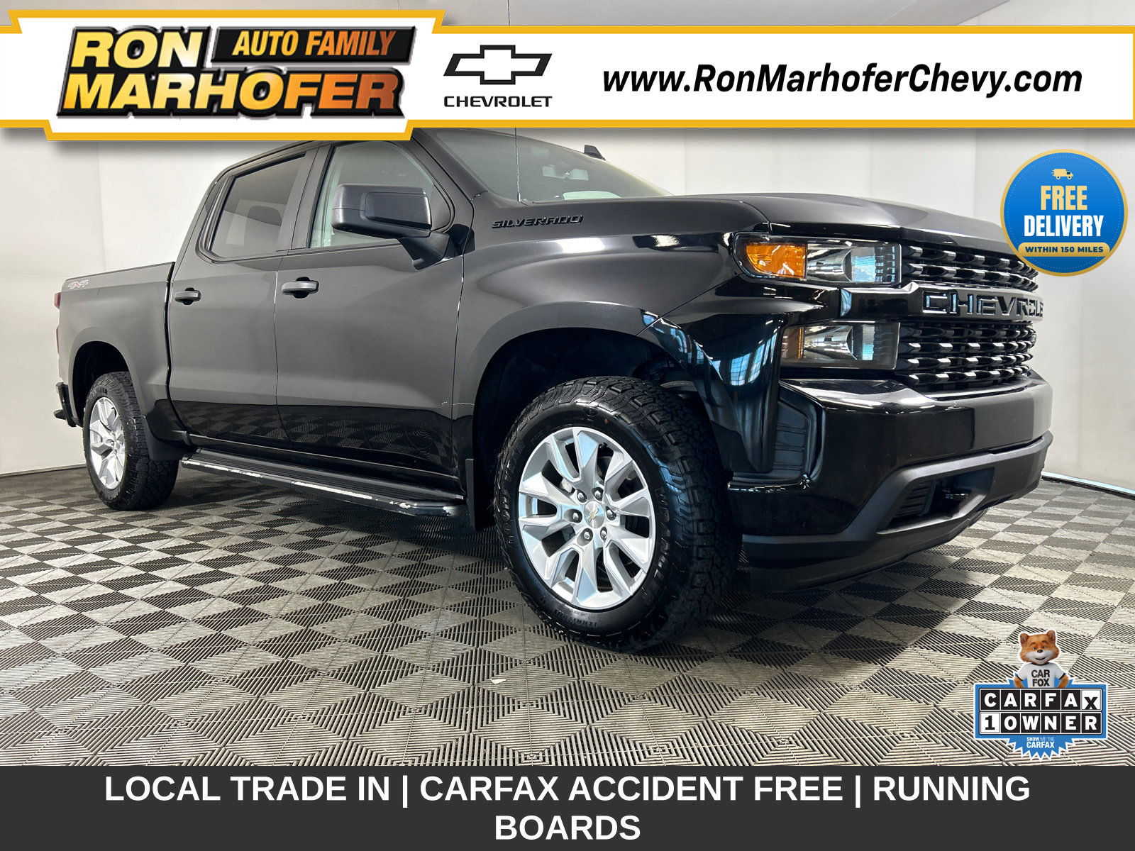 Used 2021 Chevrolet Silverado 1500 Custom w/ LPO, Dark Essentials Package AWD/4WD 360° Tour