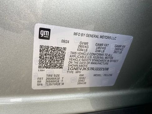Certified 2024 Chevrolet Traverse Z71 w/ LPO, Floor Liner Package AWD/4WD image 27