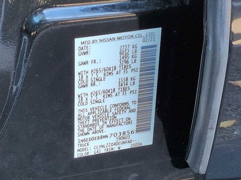 Used 2021 Nissan Frontier SV w/ Midnight Edition Floor Mats image 36