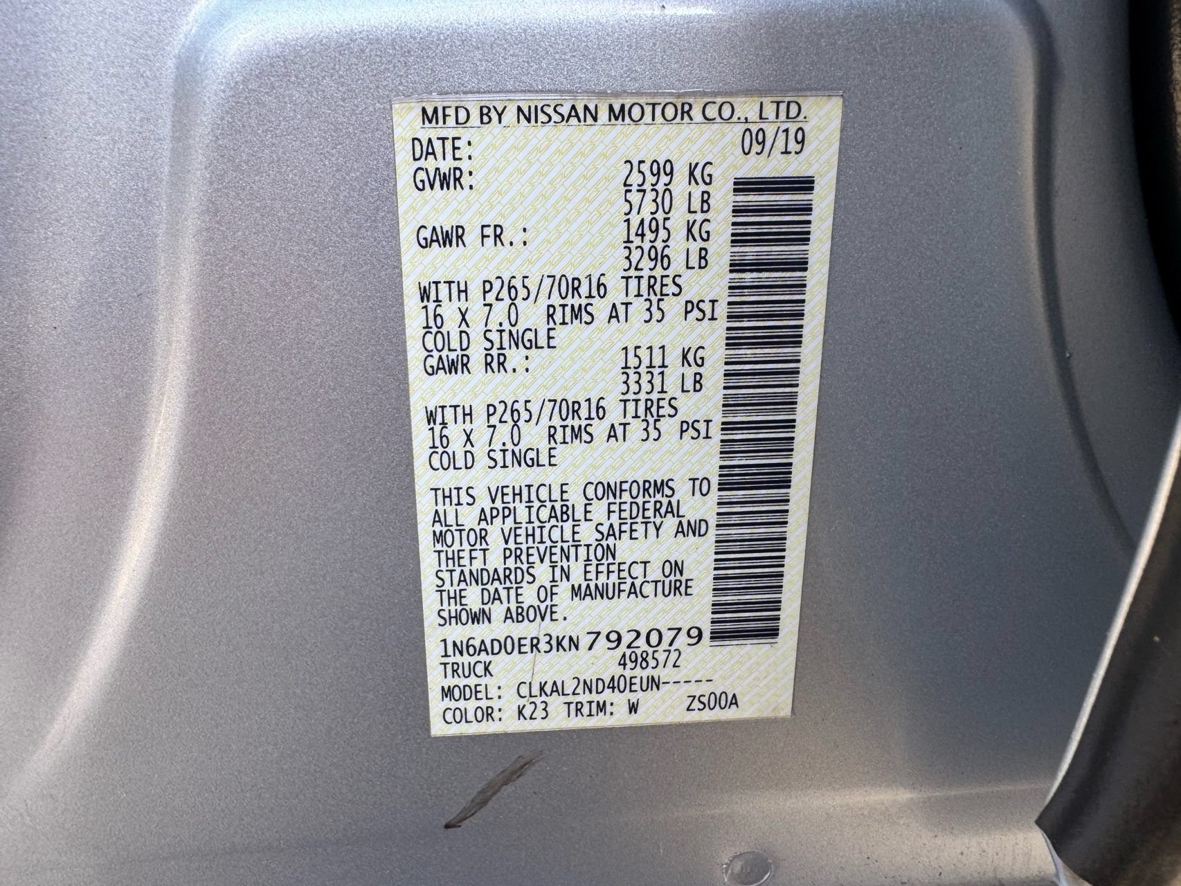 Used 2019 Nissan Frontier SV RWD image 10