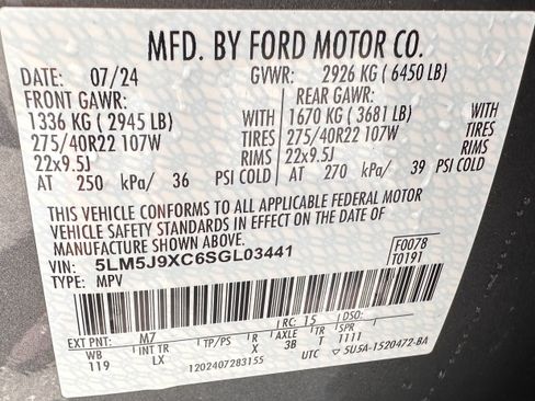 Used 2025 Lincoln Aviator Black Label w/ Jet Appearance Package AWD/4WD image 34