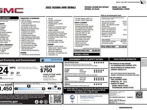 Used 2022 GMC Acadia Denali AWD/4WD image 6