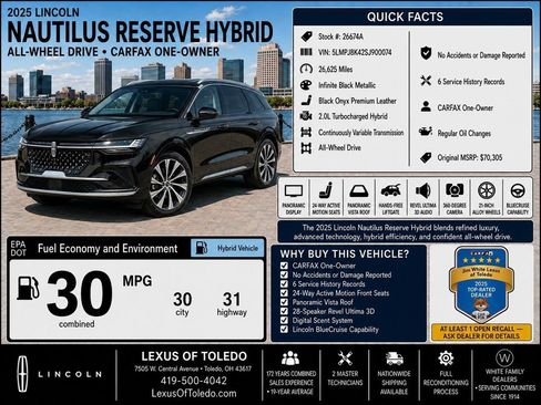 Used 2025 Lincoln Nautilus Reserve AWD/4WD image 3