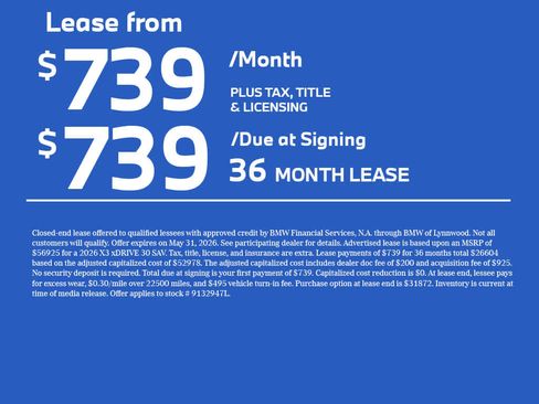 Used 2025 BMW X3 xDrive30i w/ Premium Package AWD/4WD image 2