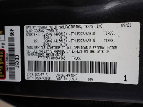 Used 2021 Toyota Tundra SR5 w/ TRD Off-Road Package AWD/4WD image 47