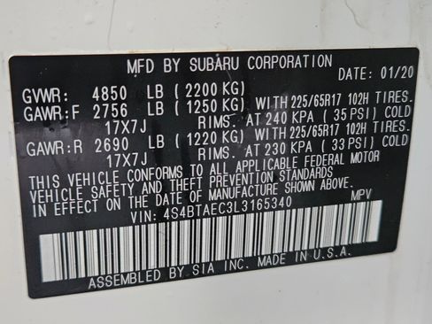 Used 2020 Subaru Outback Premium w/ Popular Package #1 AWD/4WD image 36