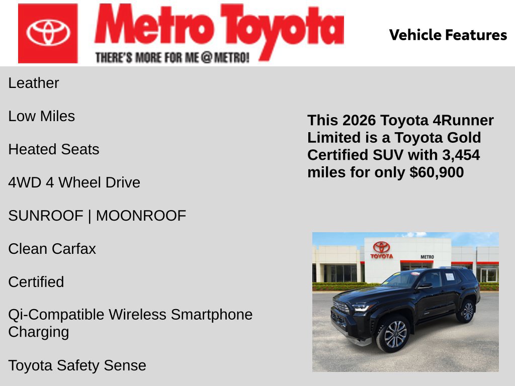 Certified 2026 Toyota 4Runner Limited AWD/4WD image 6