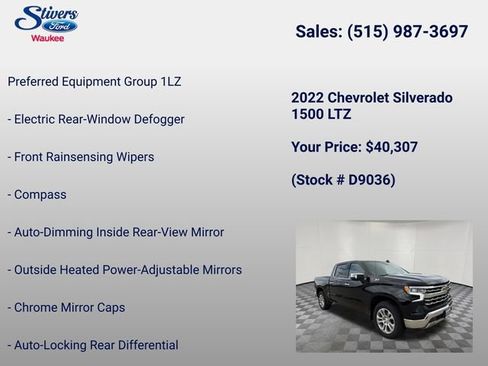 Used 2022 Chevrolet Silverado 1500 LTZ w/ LTZ Premium Package AWD/4WD image 22