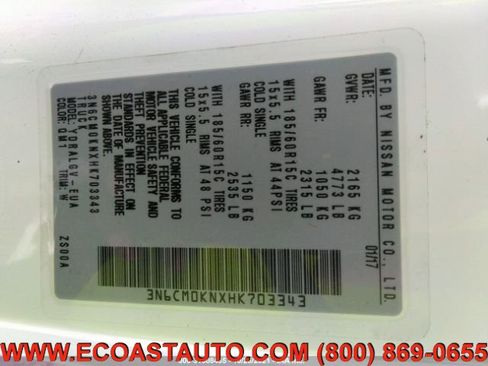 Used 2017 Nissan NV200 SV w/ Back Door Glass Package image 10