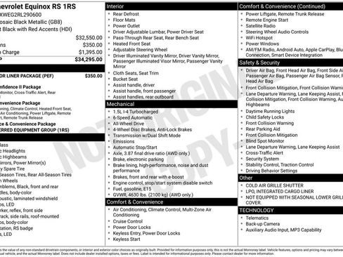 Certified 2024 Chevrolet Equinox RS w/ LPO, Floor Liner Package AWD/4WD image 6