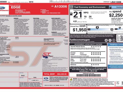 Used 2020 Ford Edge ST w/ Equipment Group 401A image 2