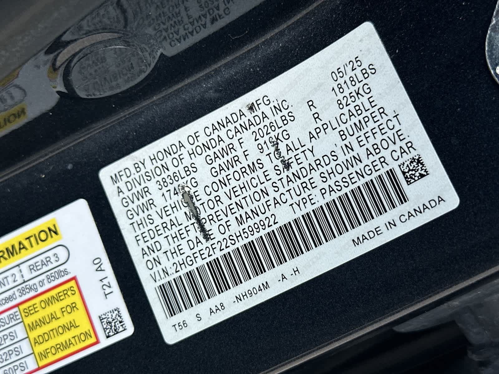 Certified 2025 Honda Civic LX image 22
