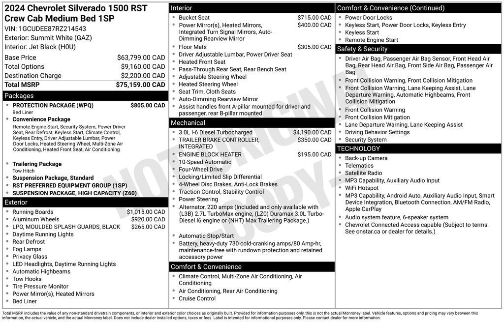 Used 2024 Chevrolet Silverado 1500 RST w/ Protection Package AWD/4WD image 2
