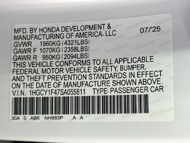 Certified 2025 Honda Accord SE image 33