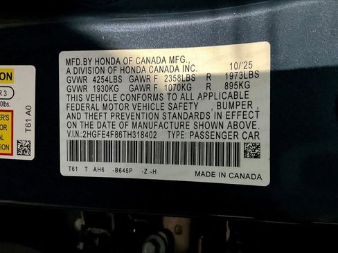 New 2026 Honda Civic Sport image 19