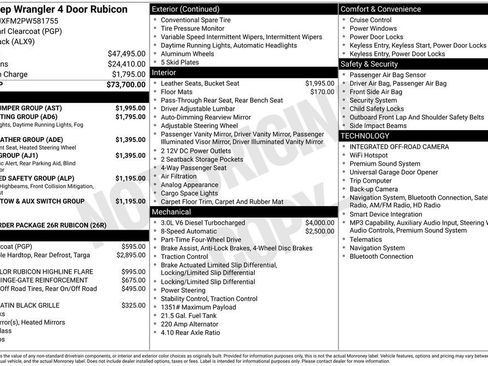 Used 2023 Jeep Wrangler Unlimited Rubicon w/ Steel Bumper Group AWD/4WD image 4