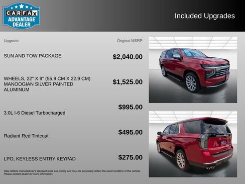 Certified 2025 Chevrolet Tahoe Premier w/ Sun And Tow Package AWD/4WD image 3