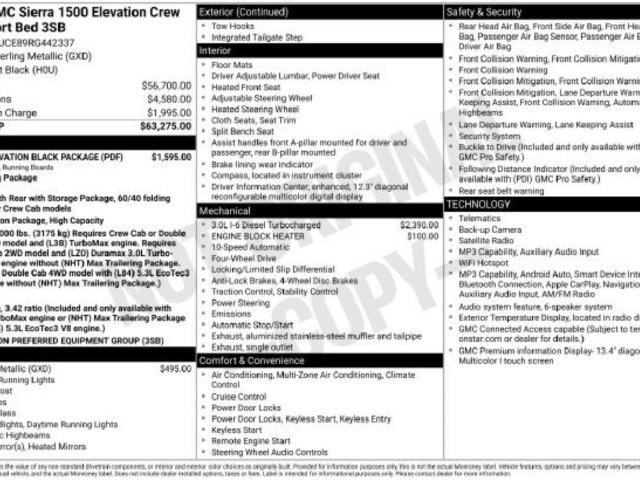 Used 2024 GMC Sierra 1500 Elevation w/ LPO, Elevation Black Package AWD/4WD image 50