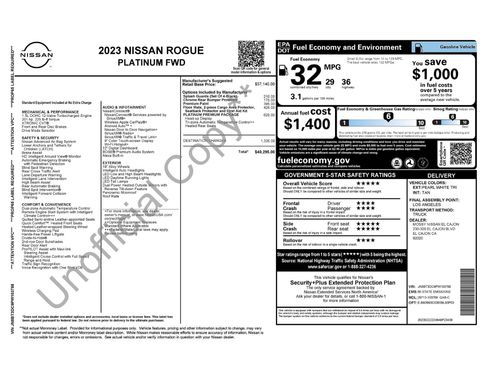 Used 2023 Nissan Rogue Platinum w/ Platinum Premium Package FWD image 11