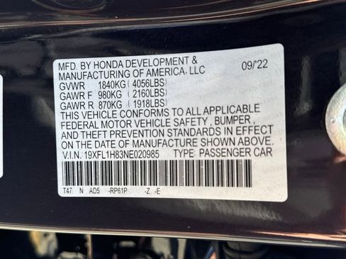 Used 2022 Honda Civic Sport Touring image 32