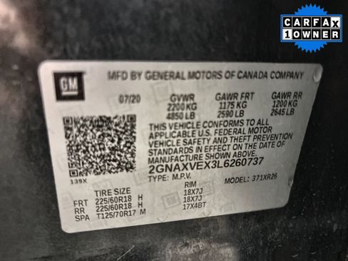 Used 2020 Chevrolet Equinox LT AWD/4WD image 36