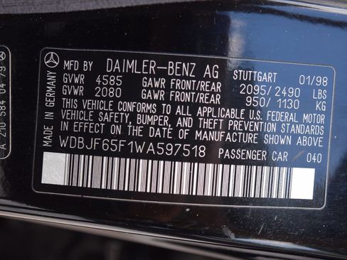 Used 1998 Mercedes-Benz E 320 Sedan image 54