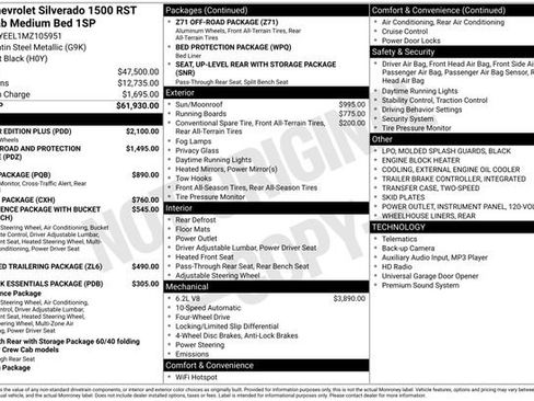Used 2021 Chevrolet Silverado 1500 RST w/ True North Edition Plus AWD/4WD image 2