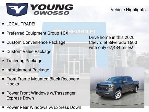 Certified 2020 Chevrolet Silverado 1500 Custom w/ Custom Value Package AWD/4WD image 8