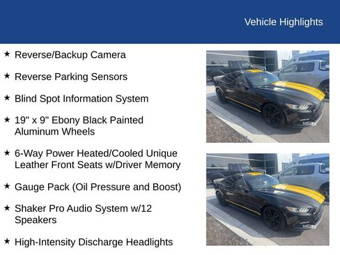 Used 2015 Ford Mustang Premium w/ Ecoboost Performance Package RWD image 2