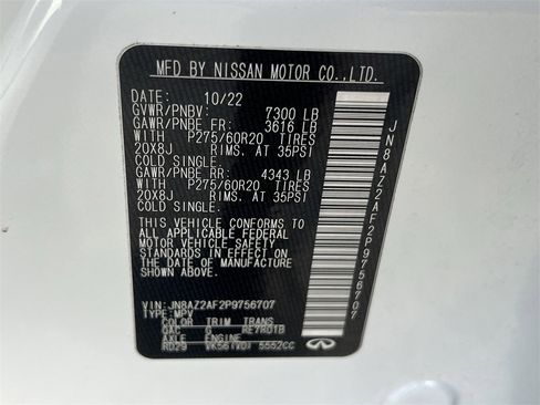 Used 2023 INFINITI QX80 Luxe w/ Cargo Package image 32