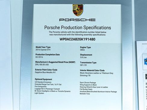 Used 2016 Porsche Cayman GT4 RWD image 85