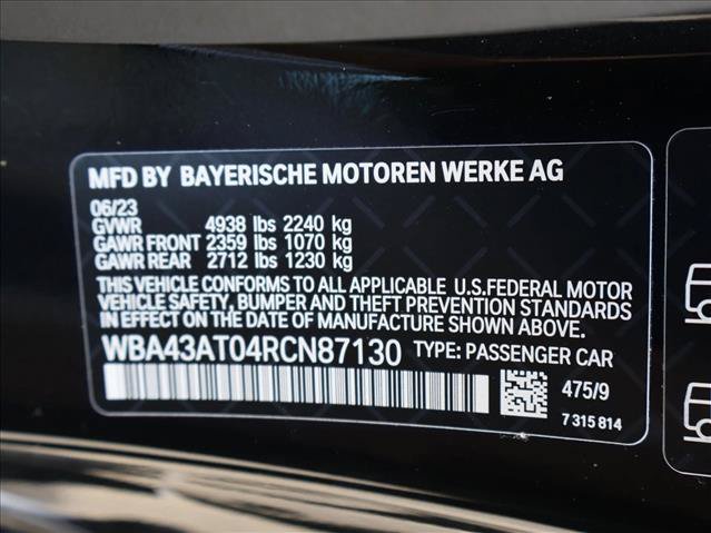 Used 2024 BMW 430i xDrive Convertible w/ M Sport Package AWD/4WD image 30