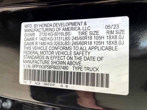 Certified 2023 Honda Ridgeline RTL image 22