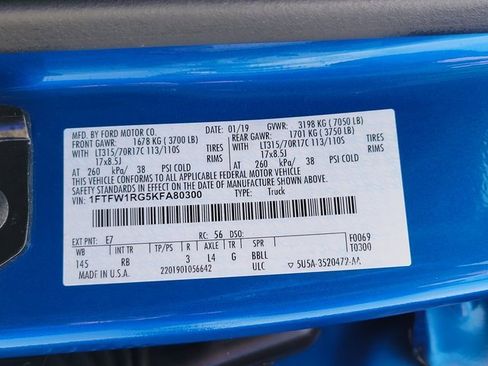 Used 2019 Ford F150 Raptor w/ Equipment Group 802A Luxury image 20