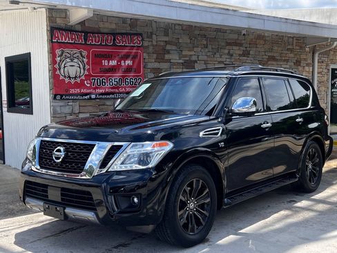 Used 2019 Nissan Armada Platinum w/ Captain's Chairs Package RWD image 2